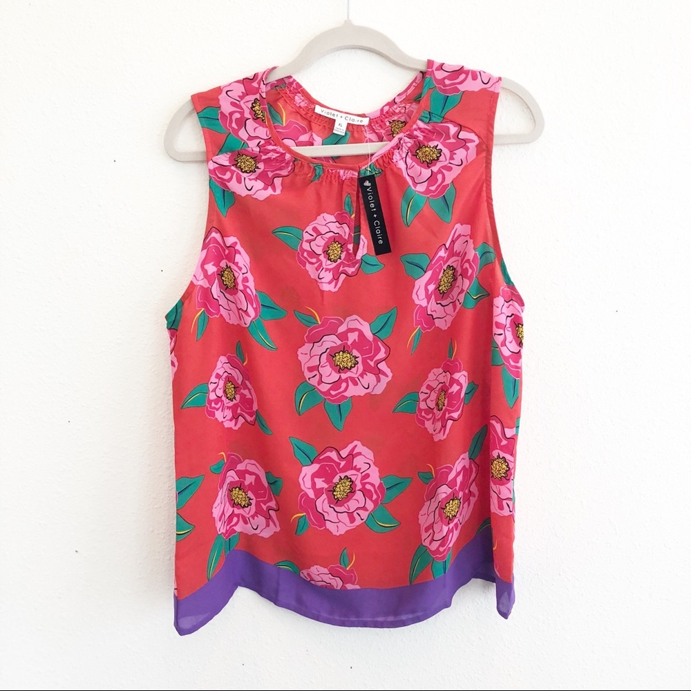 Violet & Claire NWT Floral XL Top